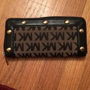 Michael Kors black studded wallet